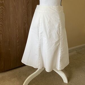 OLD NAVY White Skirt MIDI Length Size 8